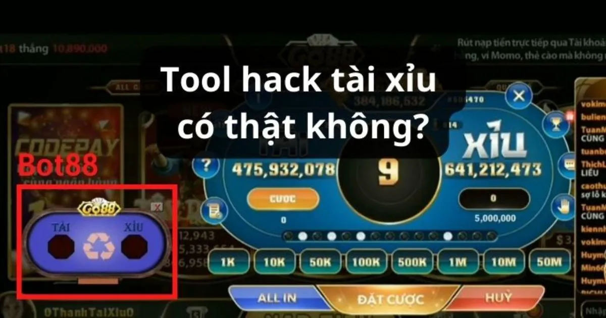 Tool hack tài xỉu có thật không? Phân tích tính khả thi của tool hack tài xỉu
