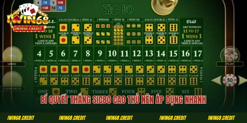 Bí quyết thắng Sicbo cao thủ nên áp dụng nhanh